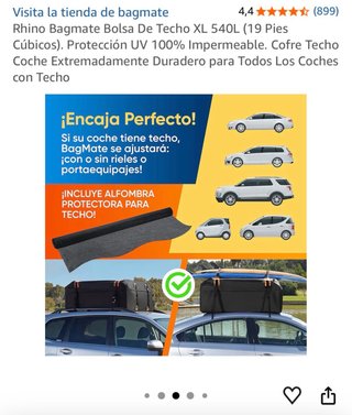 Bolsa Baca Coche Rhino Bagmate XL 540L
