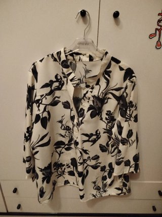 Camisa manga al codo estampada
