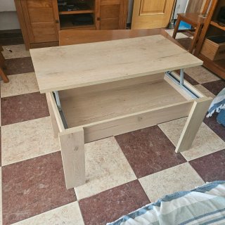 Mesa de centro abatible madera
