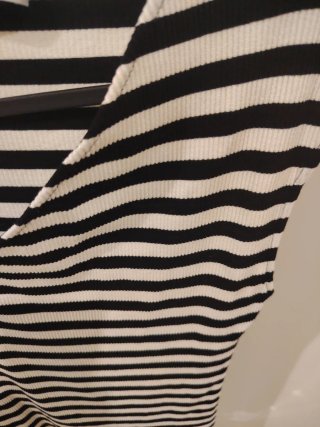 Vestido Zara Rayas Blanco y Negro