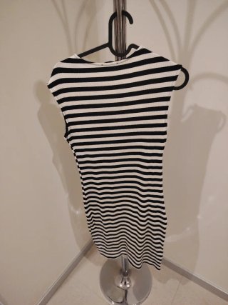 Vestido Zara Rayas Blanco y Negro