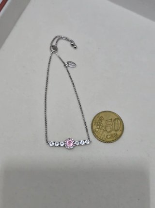 Pulsera Plata 925 con Circonitas Rosas