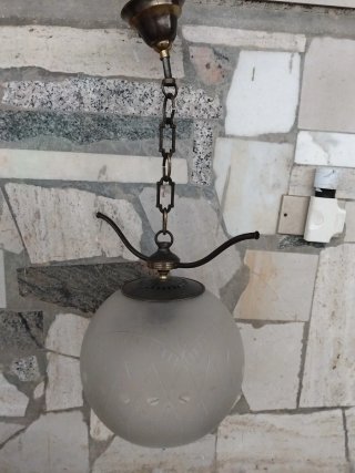 Lampadari in stock set da 3pz vetro e metallo