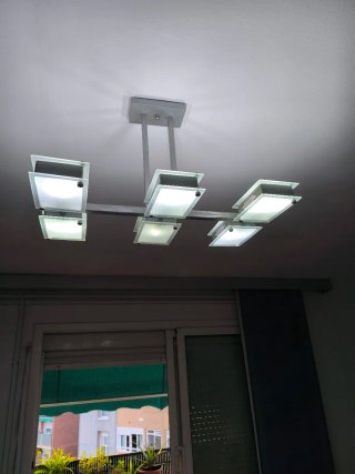 Lámpara de techo moderna cristal y metal