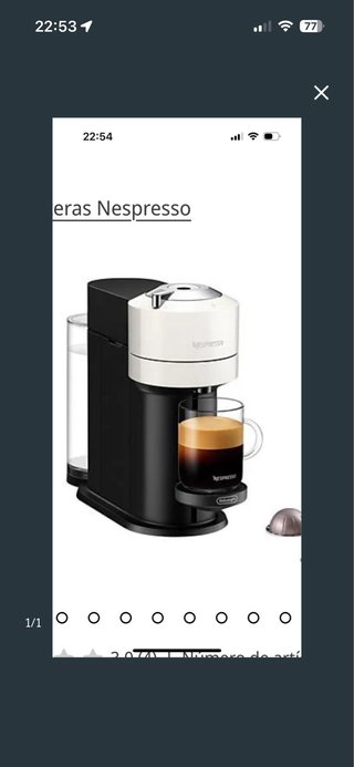 Cafetera Nespresso