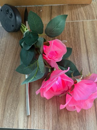 Lámpara Solar Rosas 3 Flores( 4colores para elegir