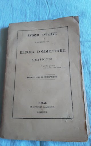 Libro Antico Elogia Commentarii