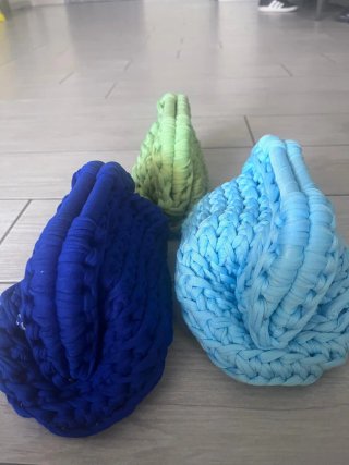 Tre Clutch bags realizzate a mano