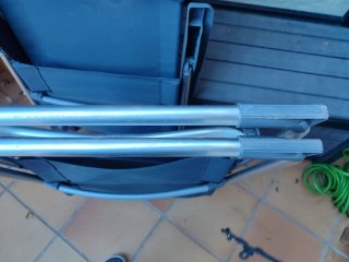 4 Sillas Camping Reclinables Tela y Metal