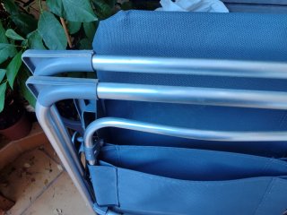4 Sillas Camping Reclinables Tela y Metal