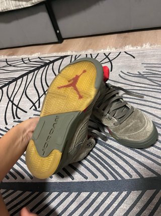 Air Jordan 5 Retro Gris Rojo