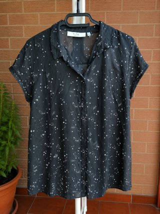 Blusa negra estampado estrellas Talla XXXL