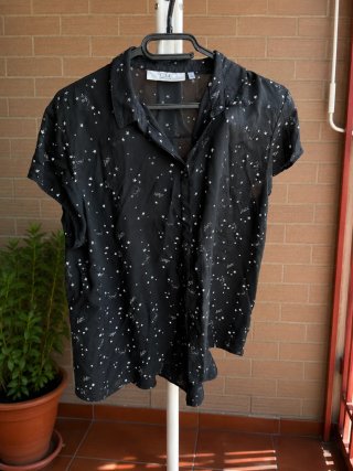 Blusa negra estampado estrellas Talla XXXL