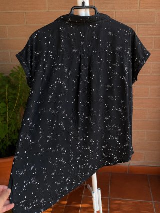 Blusa negra estampado estrellas Talla XXXL
