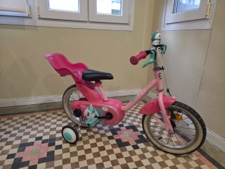 Bicicleta infantil rosa unicornio