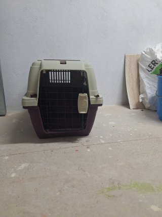 Transportín perro mediano beige/morado