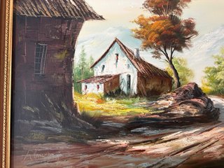 Cuadro Óleo Paisaje Rural