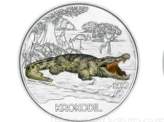 Moneda Austria 3€ Color Cocodrilo