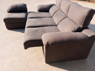 Sofá modular marrón tela