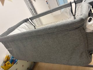 Cuna colecho Kinderkraft gris