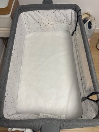 Cuna colecho Kinderkraft gris