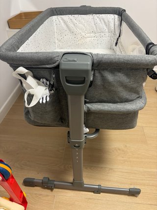 Cuna colecho Kinderkraft gris