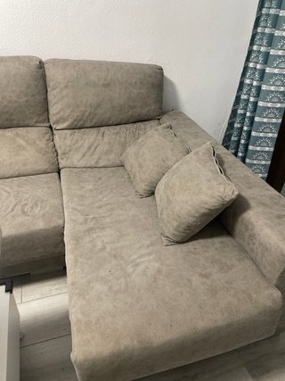 Sofá modular beige/gris tela