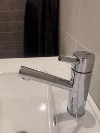 Mueble de baño madera y cristal
