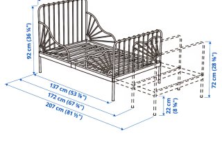 MINNEN Estructura Cama  Extensible azul turquesa