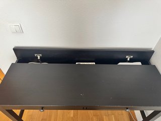 Escritorio negro madera Ikea