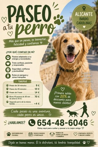 PASEO PERROS ALICANTE CAROLINAS