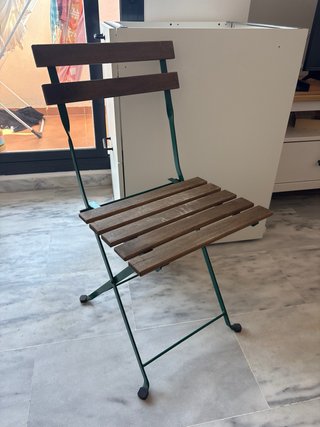 Mesa y 2 Sillas Plegables Terraza