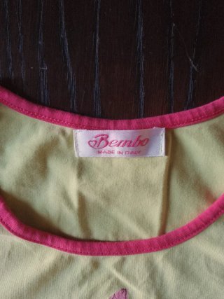 Top giallo senza maniche in cotone elasticizzato