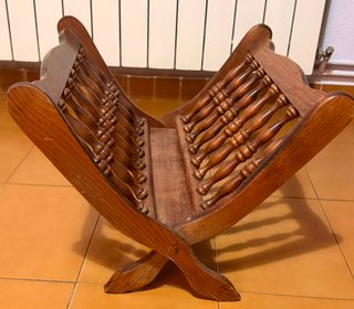 Revistero madera maciza rústico plegable