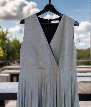 Vestido largo Talla 40 G L Mango cuadros Vichy