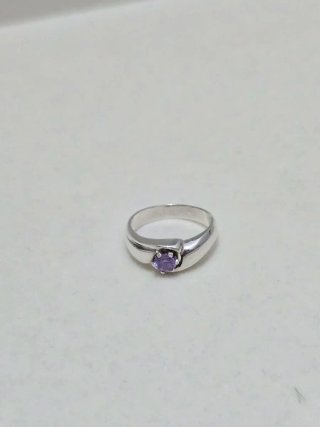 Anillo Plata 925 con Piedra Morada