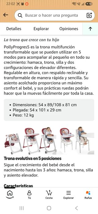 Trona Chicco Polly Progress 5 evolutiva