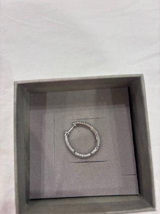 Pendiente plata y circonitas