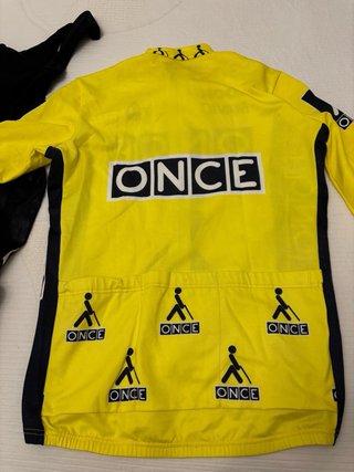 Maillot Ciclismo ONCE Amarillo y Negro  Etxeondo