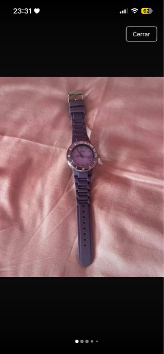 Reloj Custo Morado y Plateado