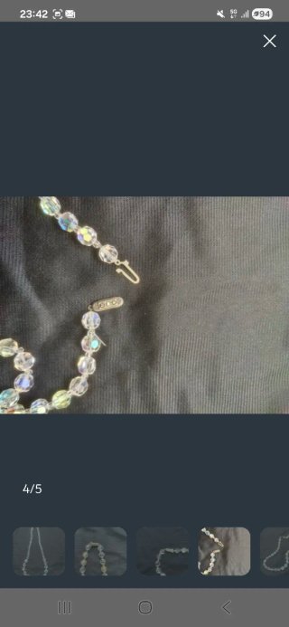 Collar Cristal facetado y Plata