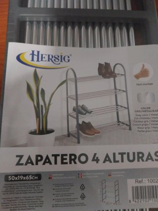 Zapatero HERSIG 4 Alturas Blanco/Metalizado