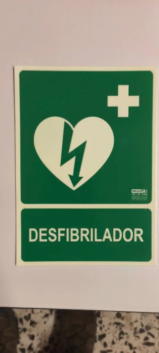 Cartel señalización fotoluminiscente DEA