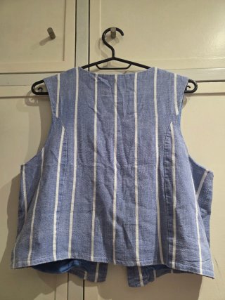 Conjunto Vilanova Azul Riscas