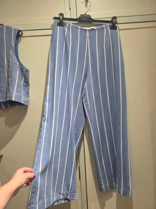 Conjunto Vilanova Azul Riscas