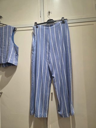 Conjunto Vilanova Azul Riscas