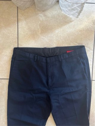 Pantaloni Chino Uomo Hugo Boss Taglia 52 Blu Scuro