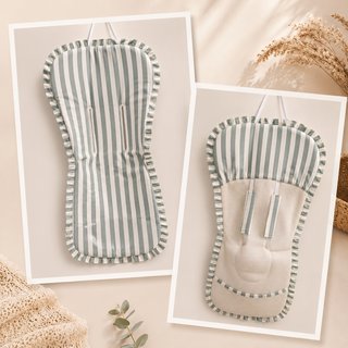 Colchoneta para carrito de bebé a rayas