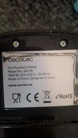Cecotec Fun Pizza & Co Maker 1800W