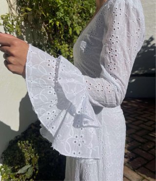 Traje Flamenca bolsillo, Mantón y Flor